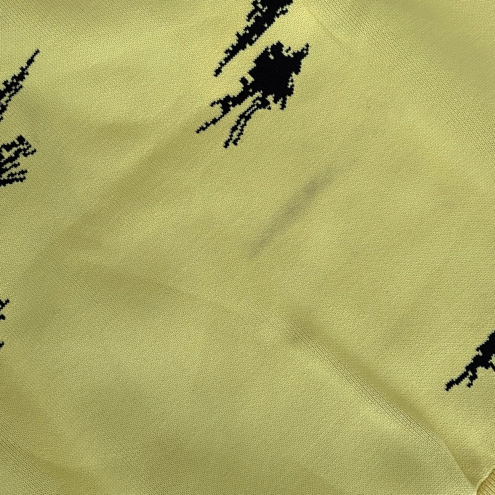NWOT Acne Studio Style Yellow Ink Splatter Splash  Sweater S - Picture 10 of 13